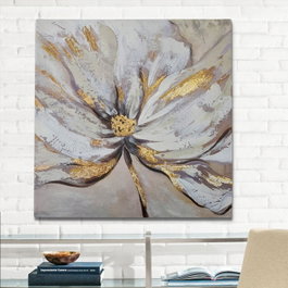 Wallity Cuadro Decorativo Pintura al Óleo Multicolor 70 x 70 cm